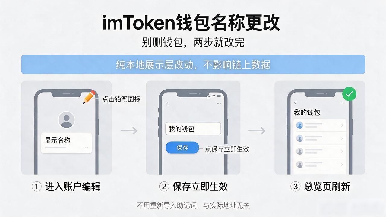 imtoken钱包名称更改：别删钱包，两步就改完