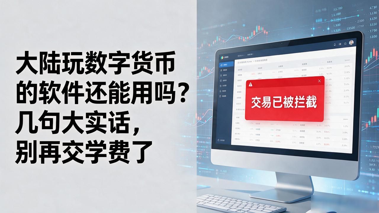 大陆玩数字货币的软件还能用吗？几句大实话，别再交学费了