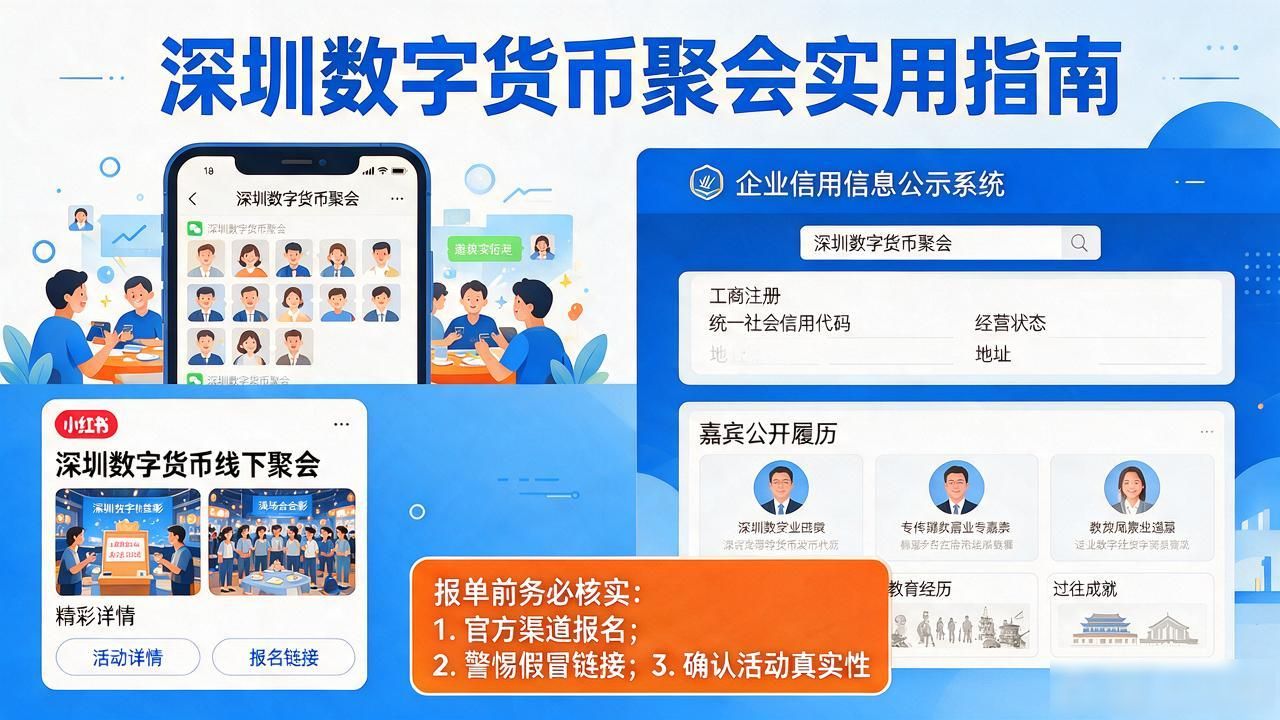 深圳数字货币聚会怎么参加？时间地点和避坑要点
