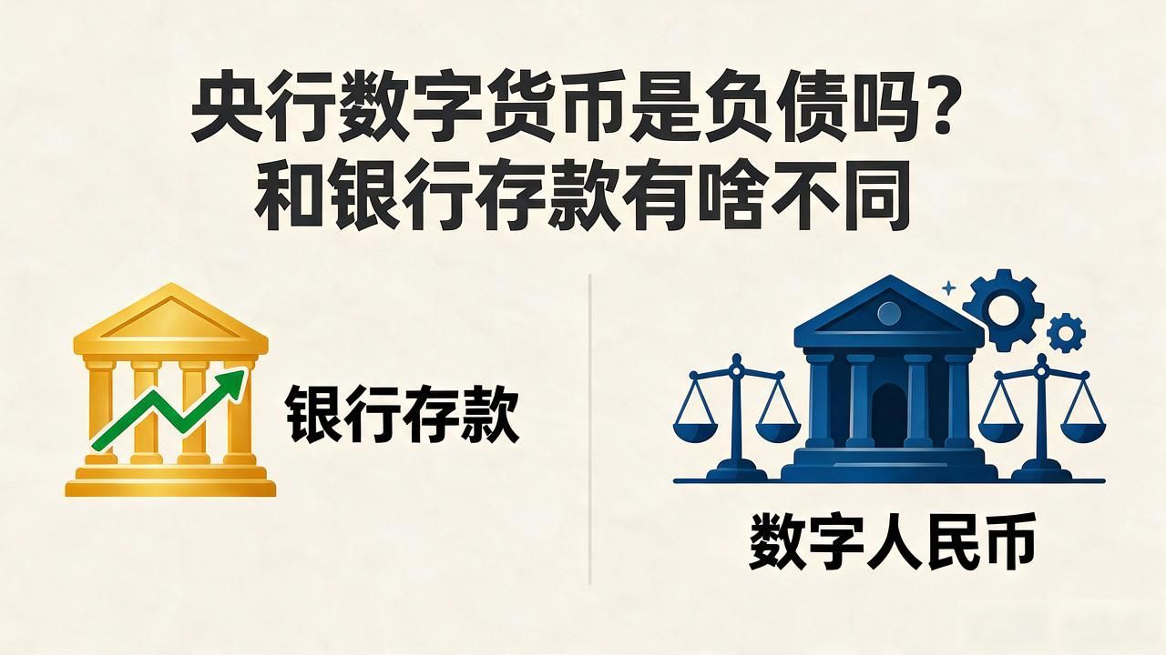 央行数字货币是负债吗？和银行存款有啥不同，搞懂了就不慌了
