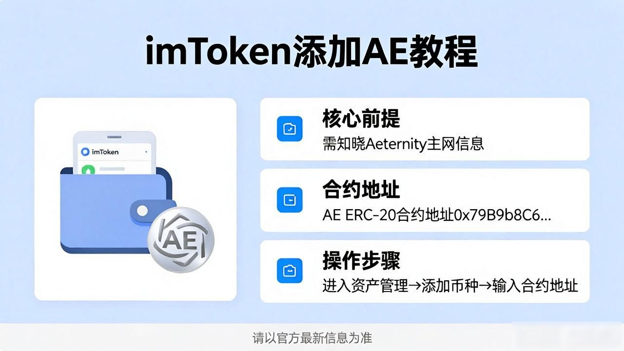 imtoken怎么添加ae？钱包使用教程