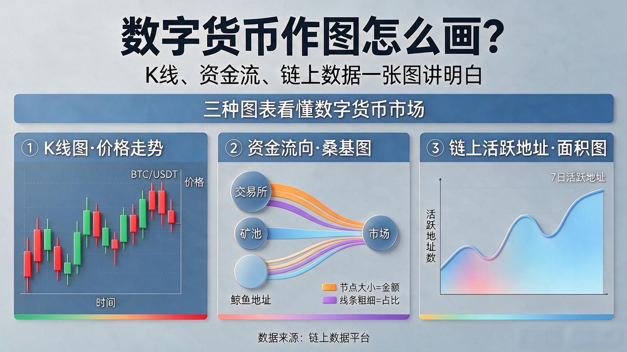数字货币作图怎么画？K线、资金流、链上数据一张图讲明白