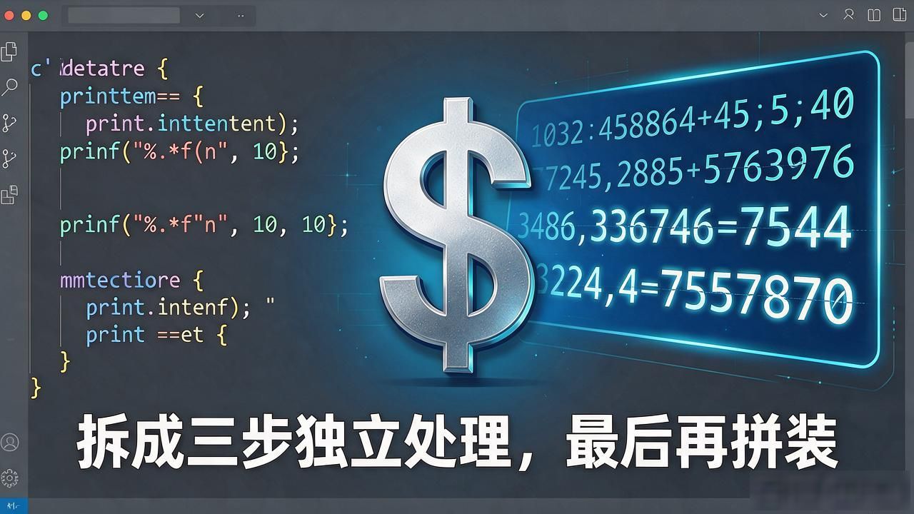 C语言货币格式数字怎么输出？这几个坑踩过的都懂