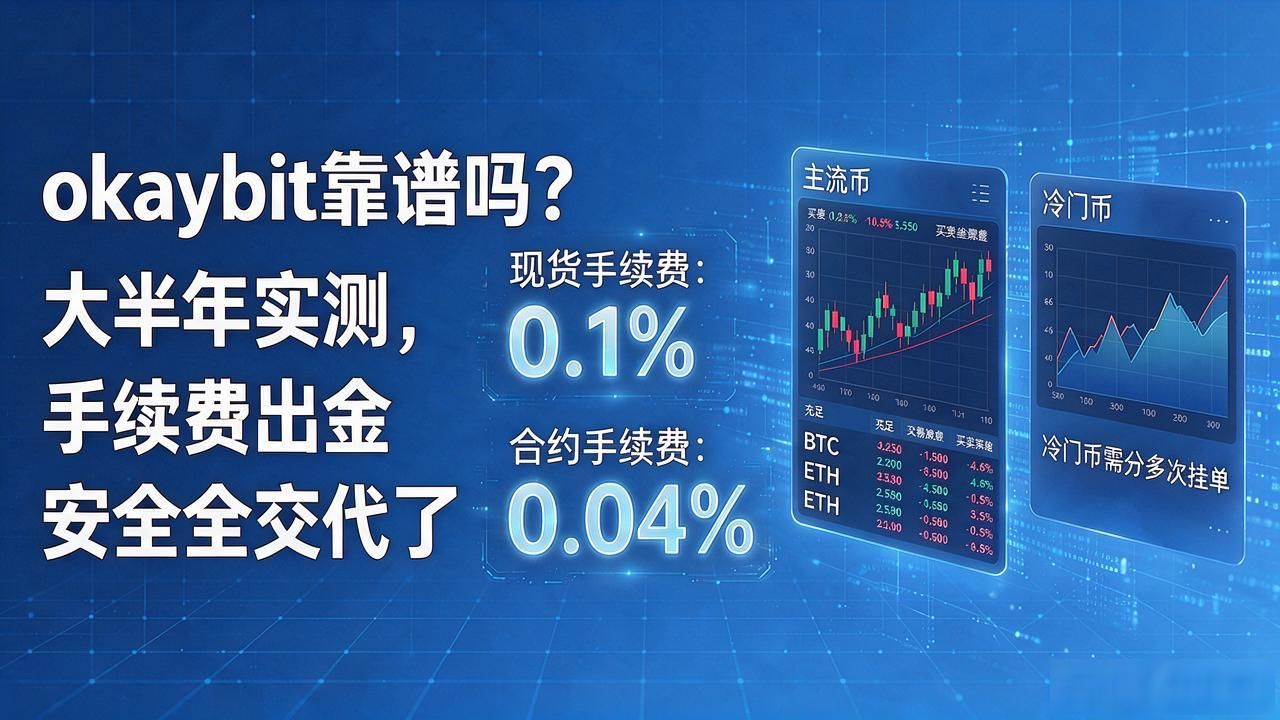 okaybit靠谱吗？大半年实测，手续费、出金、安全全交代了