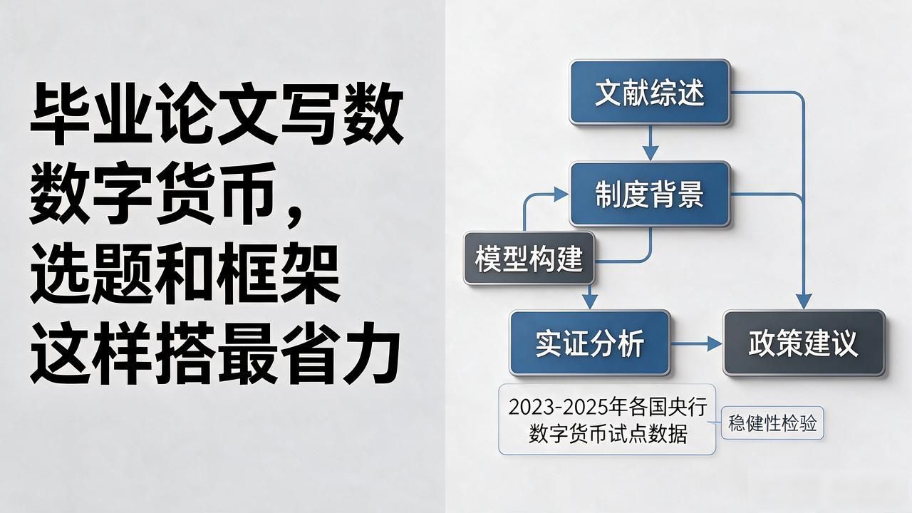 毕业论文写数字货币，选题和框架这样搭最省力